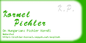 kornel pichler business card
